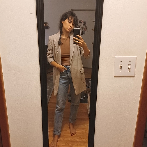 NWT Vero Moda Beige Blazer "Sally Jacket" in 'Mink/Beige Melange' - Picture 8 of 16